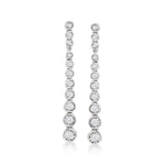 Load image into Gallery viewer, Ross-Simons 0.50 ct. t.w. Bezel-Set Diamond Drop Earrings in Sterling Silver
