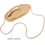 Load image into Gallery viewer, Acrylic Clutch Purse for Women Evening Bag, Irregular Shell Acrylic Purse Box Clutch with Chain for Party Wedding Prom, Champagne Gold
