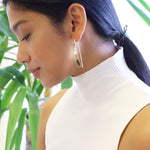 Load image into Gallery viewer, Gold Drop Earrings for Women - Plated 14K Gold Threader Earrings, Elegant Thread Teardrop Dangle, Dangling Long Trendy Large Pull Through Drops
