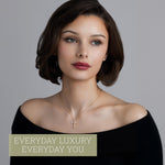 Load image into Gallery viewer, GILDED 1 ct. T.W. Lab Grown Diamond (SI1 Clarity, F Color) and 14 KT Gold Plated Sterling Silver Cross Pendant with an 18 Inch Spring Ring Clasp Cable Chain
