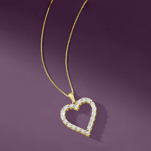 Ross-Simons 0.30 ct. t.w. Diamond Heart Pendant Necklace