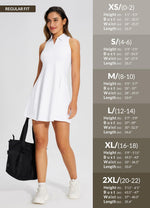 Load image into Gallery viewer, baleaf Womens Golf Dress Sleeveless Tennis Dresses with Built in Shorts Pockets Racerback Workout Athletic White M
