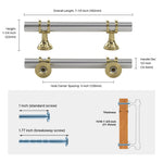 Load image into Gallery viewer, Haliwu 10 Pack Brushed Nickel Cabinet Pulls, Cabinet Handles Brushed Nickel, Barrel Handles Gold Kitchen Hardware Pulls, 5 inch Hole to Hole Center
