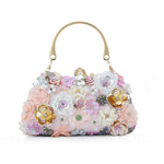 Load image into Gallery viewer, Fecialy Flower Clutch Purse Women 3D Floral Evening Handbags Chain Strap Shoulder Bag for Formal Party Bride Wedding
