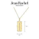 Load image into Gallery viewer, JEAN RACHEL JEWELRY 14K Gold Plated Sterling Silver Necklace for Women - Vertical Bar with Cubic Zirconia Vintage Design - Hypoallergenic,Lead &amp; Nickel Free - Artisan Handcrafted Statement Necklace
