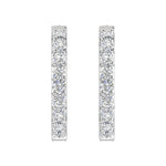 Load image into Gallery viewer, 3 Carat (ctw) Inside Out Diamond Hoop Earrings in 14K White Gold - IGI Certified (SI1-SI2 Clarity)
