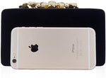 Load image into Gallery viewer, Dexmay Velvet Women Clutch Evening Bag with Rhinestone Crystal Flower Clasp Formal Purse for Party Black

