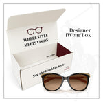 Load image into Gallery viewer, Ralph Lauren RA5203 109013 54MM Black Nude/Brown Gradient Cateye Sunglasses for Women +Bundle with Accessory Eyewear Kit
