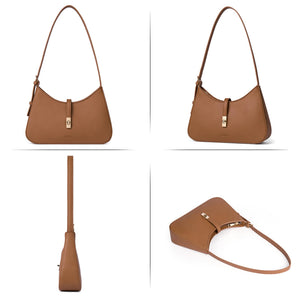 CLUCI Shoulder Bag for Women, Purses for Women, Handbag Hobo Bags Vegan Leather Crossbody Purse with Adjustable Strap Brown