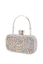 Load image into Gallery viewer, Covelin Women&#39;s Rhinestone Decorated Evening Bag, Tote Shoulder Crossbody Handbag with Chain (Silver)
