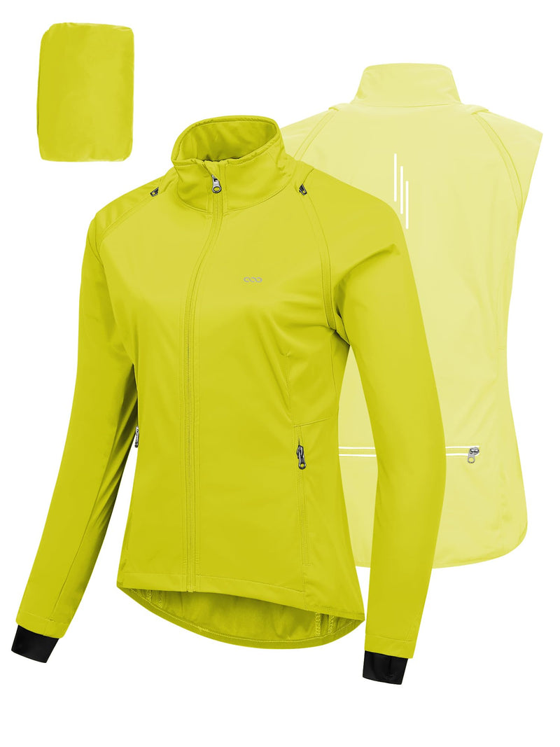 33,000ft Women's Zip Up Lightweight Athletic Workout Yoga Cycling Track Running Jacket Waterproof Windproof Reflective