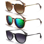 Load image into Gallery viewer, CHBP Sunglasses Womens Men Polarized UV Protection Trendy Vintage Retro Round Mirrored Lens Sunglasses For Women
