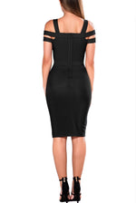 Load image into Gallery viewer, Hybrid &amp; Company Womens Sexy Slim Bandage Dress High Waist Strap Party Dress DRBD70831 BLACK M

