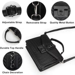 Load image into Gallery viewer, Women's Top Handle Bag with Strap Quilted Crossbody Bags Designer Handbags for Women Black Leather Cross body Purse Luxury Satchel Purses Flap Shoulder Bag
