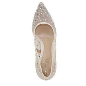 Sam Edelman Women's Hazel Mesh Pump Modern Ivory Glitz 9 Medium