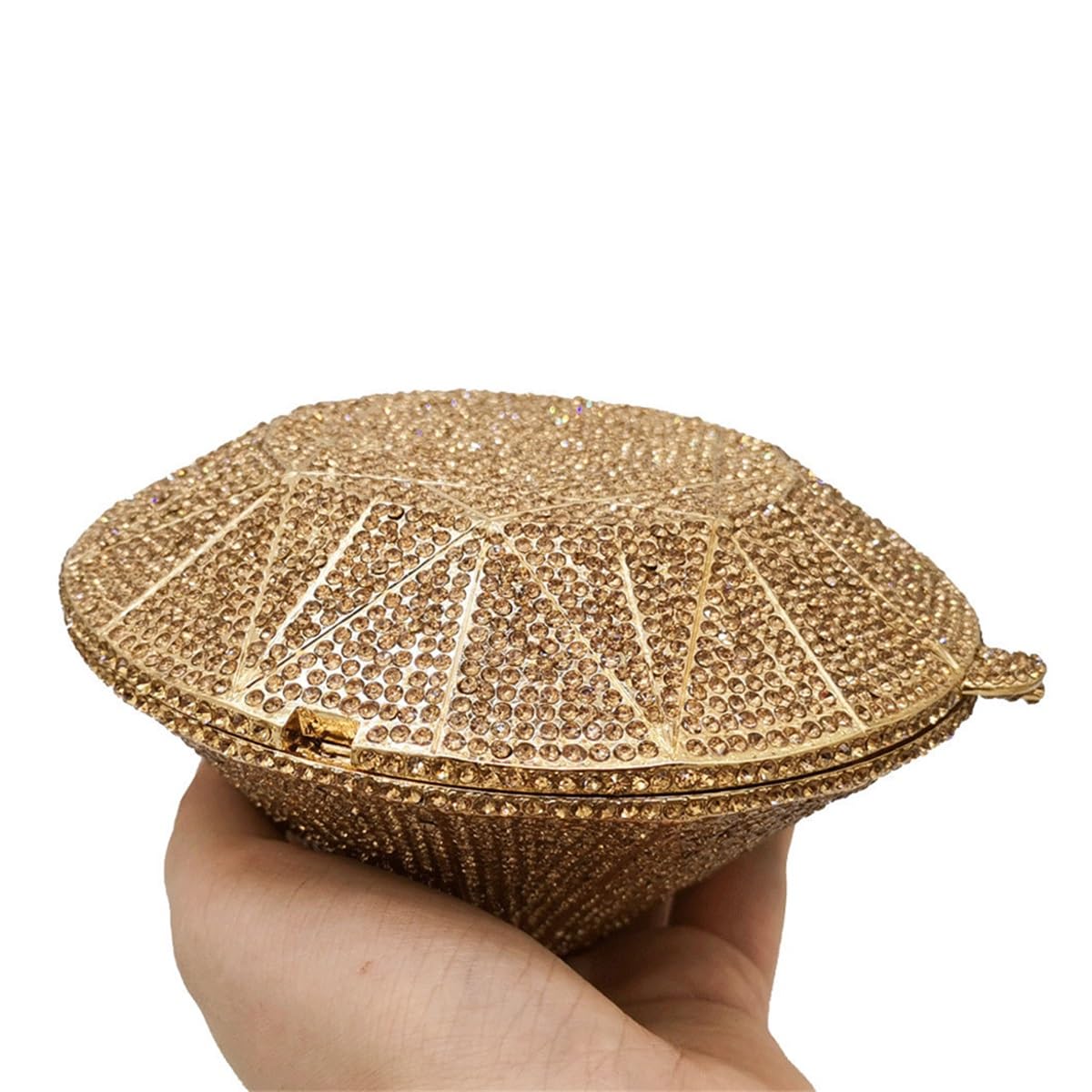 DEBIMY Rhinestone Evening Bag 3D Diamond Shape Crystal Clutch Purse for Wedding Formal Party Silver