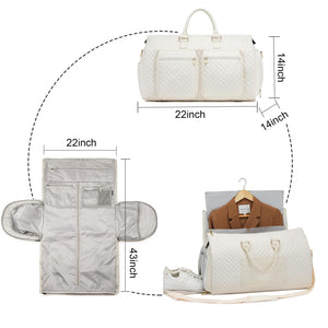 Convertible Garment Travel Bag,Overnight Bag Women Duffle Bag with Shoe Pouch 2 in 1 Hanging Cloting Suit Luggage