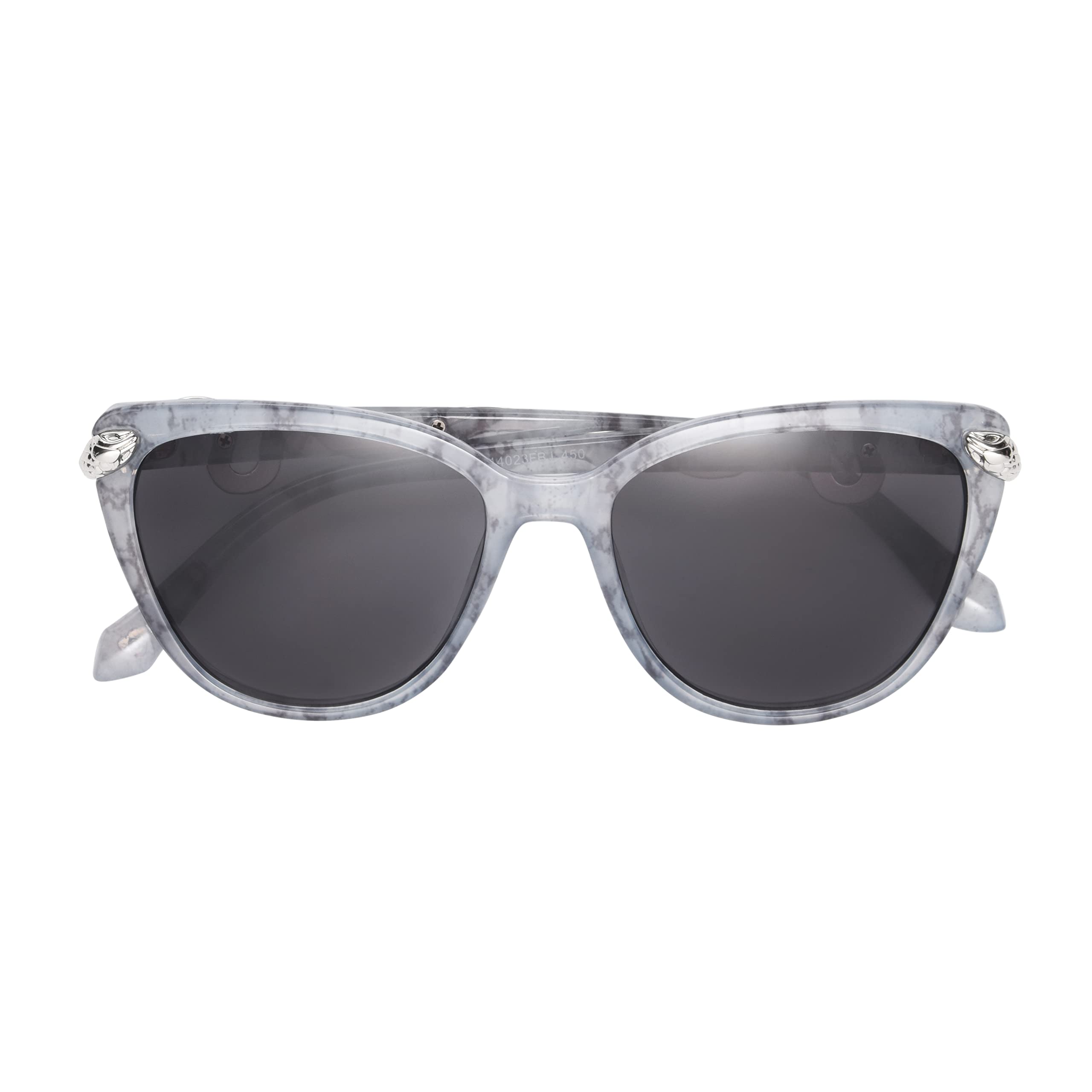 Betsey Johnson Women's Serpentine Sunglasses Cateye, Light Blue Snakeskin, 56mm