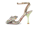 Load image into Gallery viewer, Betsey Johnson Women&#39;s Denly Heeled Sandal, Natural Ditsy, 8.5
