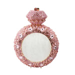 Load image into Gallery viewer, Tasysain Rhinestone Acrylic Clutch for Women Novelty Vintage Clock Wedding Purse Sparkling Elegant Evening Prom Handbag, Pink

