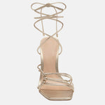 Load image into Gallery viewer, Juliet Holy Womens Lace Up Heeled Sandals Square Open Toe Stiletto Heels Strappy Summer Dressy Shoes

