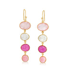 Load image into Gallery viewer, Ross-Simons Multi-Gemstone Drop Earrings in 18kt Gold Over Sterling
