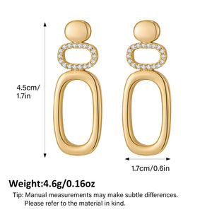 MIJENITI Gold Statement Earrings Geometric Dangle Earrings for Women Fashion Jewelry