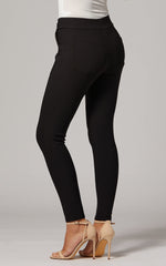 Load image into Gallery viewer, Conceited Stretch Slacks for Women - Wear to Work - Tummy Control - Slim Leg - Pockets - Ponte - (Available in Plus Size) - Endorse - Black - Small
