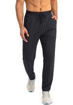 Load image into Gallery viewer, G Gradual Men&#39;s Sweatpants with Zipper Pockets Tapered Joggers for Men Athletic Pants for Workout, Jogging, Running (Black, Medium)
