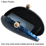 Load image into Gallery viewer, louceko Women Trendy Chain Crossbody Shoulder Bag Handbag Acrylic Wedding Evening Bag Shell Formal Clutch Purse, Blue 2503
