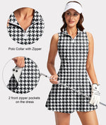 Load image into Gallery viewer, Viodia Women&#39;s Tennis Golf Dress with Shorts Active Exercise Workout Sports Athletic Dresses for Women with Zipper Pockets
