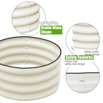 Load image into Gallery viewer, SnugNiture 3 Pcs 2x2x1ft Round Galvanized Raised Garden Bed Kit Outdoor, Metal Planter Box for Planting Plants Vegetables, White
