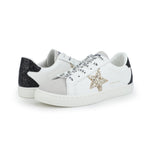 Load image into Gallery viewer, VINTAGE HAVANA Women’s Fashion Sneakers Legend AM White Grey Glitter 8.5
