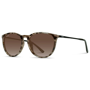 WearMe Pro Women's Round Sunglasses with Polarized UV Protection, Trendy Retro Designer Style (Beige Tortoise Frame/Brown Gradient Lens)