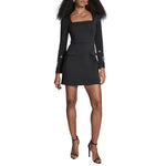 Load image into Gallery viewer, BCBG Women's Jewled Long Sleeve Square Neck, Black,8
