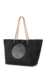 Load image into Gallery viewer, Tory Burch Women&#39;s Ella Chain Tote, Black, One Size
