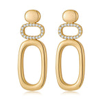Load image into Gallery viewer, MIJENITI Gold Statement Earrings Geometric Dangle Earrings for Women Fashion Jewelry
