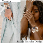 Load image into Gallery viewer, Yomisa 6PCS Natural Boho Beaded Bracelets Bangle for Women,Healing Turquoise Tiger eyes Agate Crystal Gemstone Stone Diamond Chakra Multi Wrap Bohemian Handmade Jewelry Beads Stretch Bracelet Set
