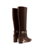 Load image into Gallery viewer, Larroudé Milan Block Boot In Cognac Leather 8.0 / Cognac
