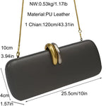 Load image into Gallery viewer, louceko PU Leather Handbag Detachable Chain Crossbody Shoulder Evening Bag Clutch Purse for Women Formal Wedding Party Prom, White, 2506A
