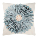 Load image into Gallery viewer, OiseauVoler Handmade Throw Pillow Covers 18x18 Inch Blue 3D Sunflower Cushion Covers Decorative Pillowcases Couch Living Room Farmhouse Decor
