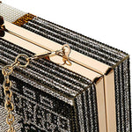 Load image into Gallery viewer, Classic Dollar Style Evening Bags With Diamond Shoulder Bag Wallet Clutch Gray
