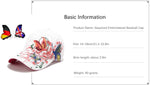 Load image into Gallery viewer, Trucker Hats California H Womens Hat Trendy Creativity Flowers Butterfly Sequins Embroidered Baseball Cap White
