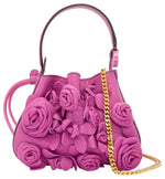 Load image into Gallery viewer, Oscar de la Renta, Nano Floral Appliqué O Handle Bag, Rosehip
