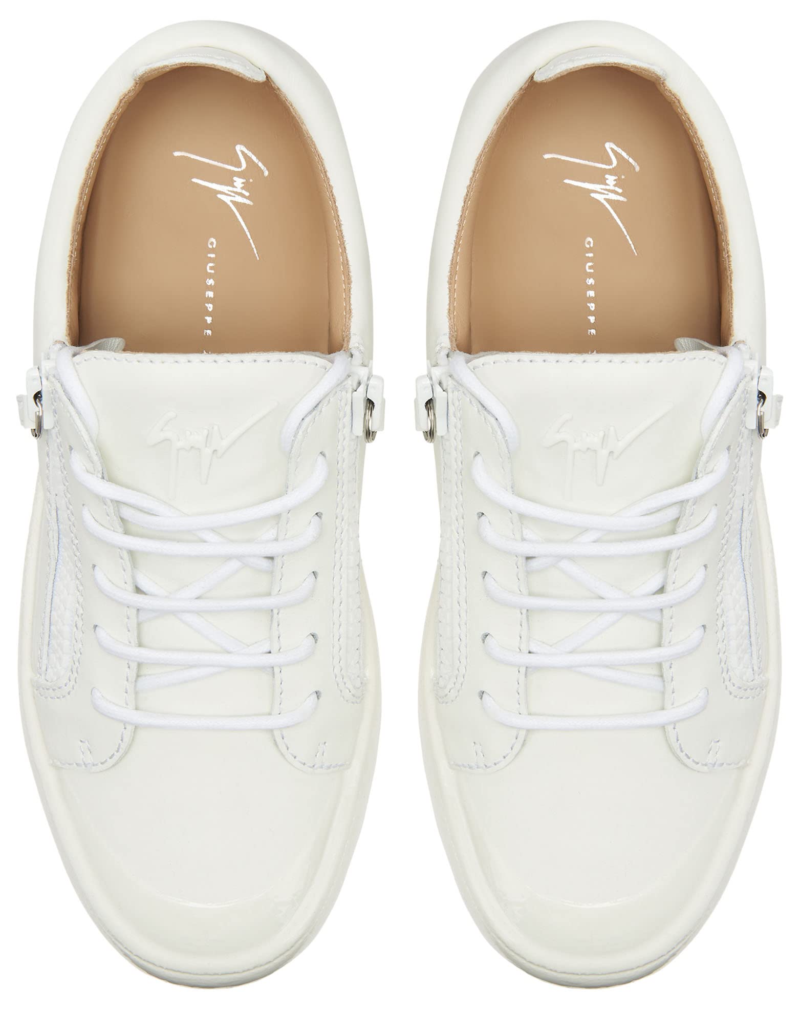 Giuseppe Zanotti, Frankie Low-Top Sneakers Leather, 9, White