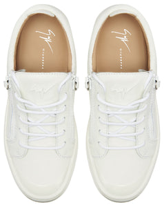 Giuseppe Zanotti, Frankie Low-Top Sneakers Leather, 9, White