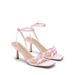 Load image into Gallery viewer, DREAM PAIRS 2026 Women's Bow Heels -Kitten Heels for Women, Square Toe Strappy Heeled Sandals, Elegant Wedding &amp; Bridal Bownots Sandals for Formal &amp; Special Occasions,Size 9,Pink,SDHS25073W
