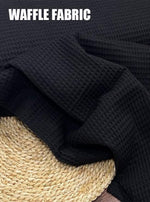 Load image into Gallery viewer, Poetsky Women&#39;s Waffle Knit Cropped Top V Neck Long Sleeve Pullover Sweater Casual Solid Crop Sweatshirts Black M
