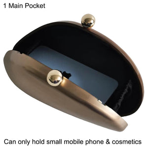 louceko Women Trendy Chain Crossbody Shoulder Bag Handbag Acrylic Wedding Evening Bag Shell Formal Clutch Purse, Brown 2503