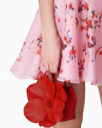 Load image into Gallery viewer, DEBIMY Women&#39;s Floral Clutch Purse PU Leather Flower Evening Bags Party Prom Handbag Wedding Crossbody Bucket Purse Red
